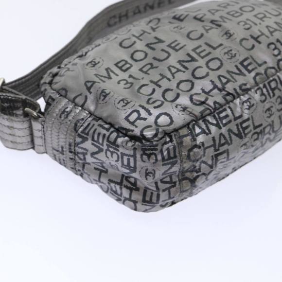 CHANEL Unlimited Shoulder Bag Nylon Silver CC Auth bs7961 - Picture 12 of 16